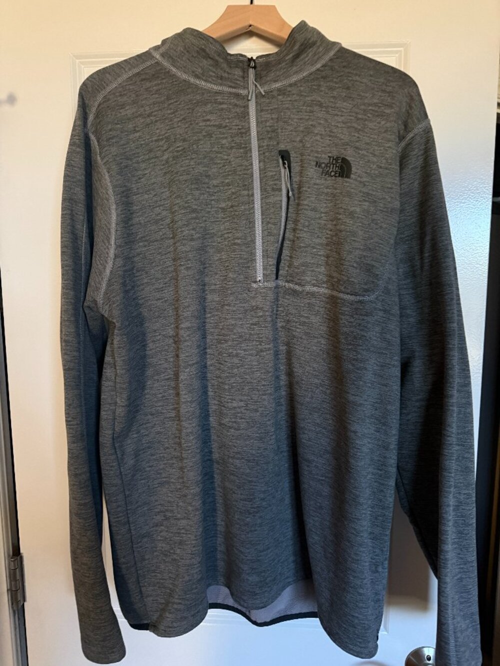 North Face Grey Quarter Zip XXL